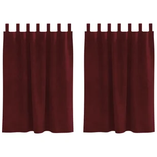 Zasłony vidaXL Burgundowe Poliester 140 x 140 cm Wstawki dekoracyjne - Zasłony - miniaturka - grafika 1