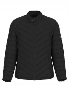 Męska Ocieplana Kurtka Przejściowa Stretch Nylon Padded Guess Czarny L - Kurtki męskie - miniaturka - grafika 1