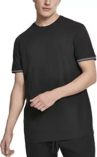 Koszulki męskie - Urban Classics Męski T-shirt Rib Ringer Tee - grafika 1