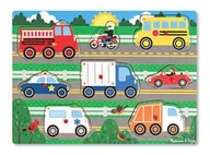 Puzzle - Melissa & Doug Puzzle drewniane Peg pojazdy 19051 19051 - miniaturka - grafika 1