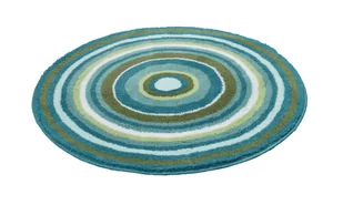 Kleine Wolke Mandala Dywan kąpielowy turkusowy 80 cm round - Dywaniki łazienkowe - miniaturka - grafika 1