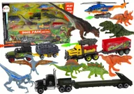 Figurki dla dzieci - LeanToys Zestaw Pojazdów Duży Helikopter Dinozaury 8 Szt. - miniaturka - grafika 1
