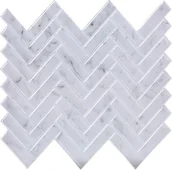 Naklejki na ścianę - Naklejka dekoracyjna winylowa marble heringbone - miniaturka - grafika 1