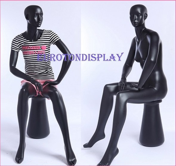 J8-8 siedzący abstrakcyjny manekin manekin figura kobieta matowy siedzący manekin kobieta