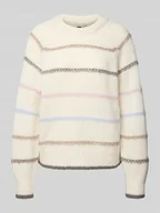 Swetry damskie - Sweter z dzianiny o kroju regular fit z raglanowymi rękawami model ‘NELIA’ - miniaturka - grafika 1
