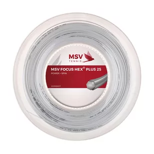 Naciąg do rakiety tenisowej MSV Focus Hex Plus 25 biały szpula 200 m. 1,3mm - Tenis ziemny - miniaturka - grafika 1