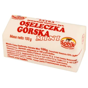 SOBIK Osełeczka górska mini zawartość tłuszczu 83% - Masło i margaryna - miniaturka - grafika 1