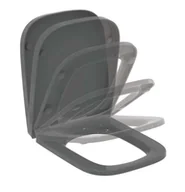 Deski sedesowe - Ideal Standard i.Life B - Nakładka na deskę sedesową, SoftClose, błyszcząca szarość T468358 - miniaturka - grafika 1