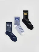 Skarpetki dla dzieci - Reserved - Skarpetki 3 pack - granatowy - miniaturka - grafika 1