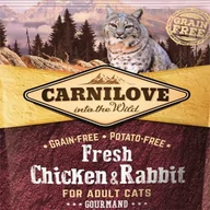 Sucha karma dla kotów - Carnilove Cat Fresh Chicken & Rabbit Gourmand 0,4 kg - miniaturka - grafika 1