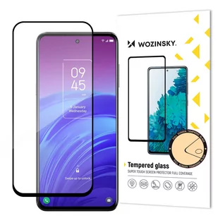 Wozinsky super wytrzymałe szkło hartowane Full Glue na cały ekran z ramką Case Friendly TCL 20L czarny - Szkła hartowane na telefon - miniaturka - grafika 1