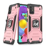 Etui i futerały do telefonów - Wozinsky Ring Armor pancerne hybrydowe etui pokrowiec + magnetyczny uchwyt Samsung Galaxy A51 5G różowy - miniaturka - grafika 1