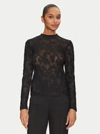 Bluzki damskie - Morgan Bluzka 251-TEVORA Czarny Slim Fit - miniaturka - grafika 1