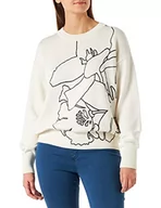 Swetry damskie - BOSS Damski sweter Famarina, Open White, L - miniaturka - grafika 1