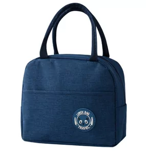Torba termiczna, granatowa, torba śniadaniowa, lunch box - Torby termiczne - miniaturka - grafika 1