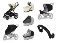 Wózki dziecięce - Wózek miejski Thule Urban Glide 4-wheel Soft beige + Bassinet Soft beige SET 7in1 - miniaturka - grafika 1