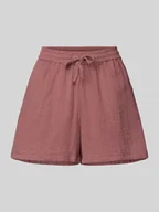 Spodenki damskie - Szorty o kroju regular fit z czystej bawełny - miniaturka - grafika 1
