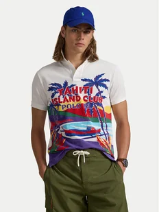 Polo Ralph Lauren Polo 710958934001 Biały Custom Slim Fit - Koszulki męskie - miniaturka - grafika 1
