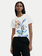 Koszulki i topy damskie - Desigual T-Shirt Zurich 26SWTK38 Biały Regular Fit - miniaturka - grafika 1
