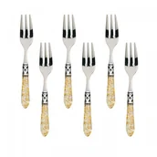 Widelce - Bugatti Komplet widelczyków do ciasta ze złotymi drobinkami Aladdin 6 szt. - miniaturka - grafika 1