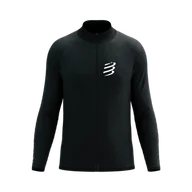 Bluzy sportowe męskie - COMPRESSPORT Bluza biegowa męska SEAMLESS ZIP SWEATSHIRT black melange - miniaturka - grafika 1