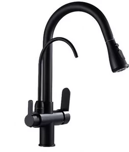 Bateria kuchenna retro z możliwością podłączenia filtra MILENE czarna - czarny - Baterie kuchenne - miniaturka - grafika 1