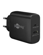 Części i akcesoria do laptopów - goobay USB-C PD dual fast charger 45 watts Kolor: CZARNY, 1x USB-A, 1x USB-C PD, GaN technology 65411 - miniaturka - grafika 1