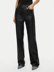 Vero Moda Spodnie z imitacji skóry Tessa 10310878 Czarny Wide Leg - Spodnie damskie - miniaturka - grafika 1