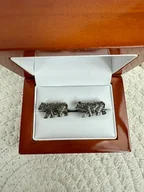 Spinki do mankietów i krawatów - SPINKI DO MANKIETÓW koszuli mankietu niedźwiedź - miniaturka - grafika 1