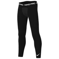 Legginsy - Legginsy chłopięce Nike Pro sportowe treningowe czarne-128 - miniaturka - grafika 1