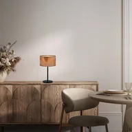Lampy stojące - Briloner Lampa stołowa Mata, brązowa, tekstylna, wysokość 42 cm - miniaturka - grafika 1