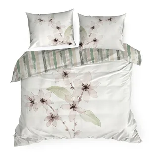 Pościel satynowa 220x200 Bianca biała miętowa pudrowa kwiaty Premium 25 - Pościel Pościel satynowa 220x200 Bianca biała miętowa pudrowa kwiaty Premium 25 - Pościel - miniaturka - grafika 1