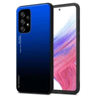 Etui i futerały do telefonów - Etui Cadorabo do Samsung Galaxy A53 5G w kolorze NIEBIESKIM - CZARNYM Dwukolorowe etui ochronne wykonane ze szkła hartowanego i silikonowej nakładki TPU na telefon komórkowy - miniaturka - grafika 1