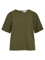 Bluzki damskie - Vila Bluzka w kolorze khaki - miniaturka - grafika 1