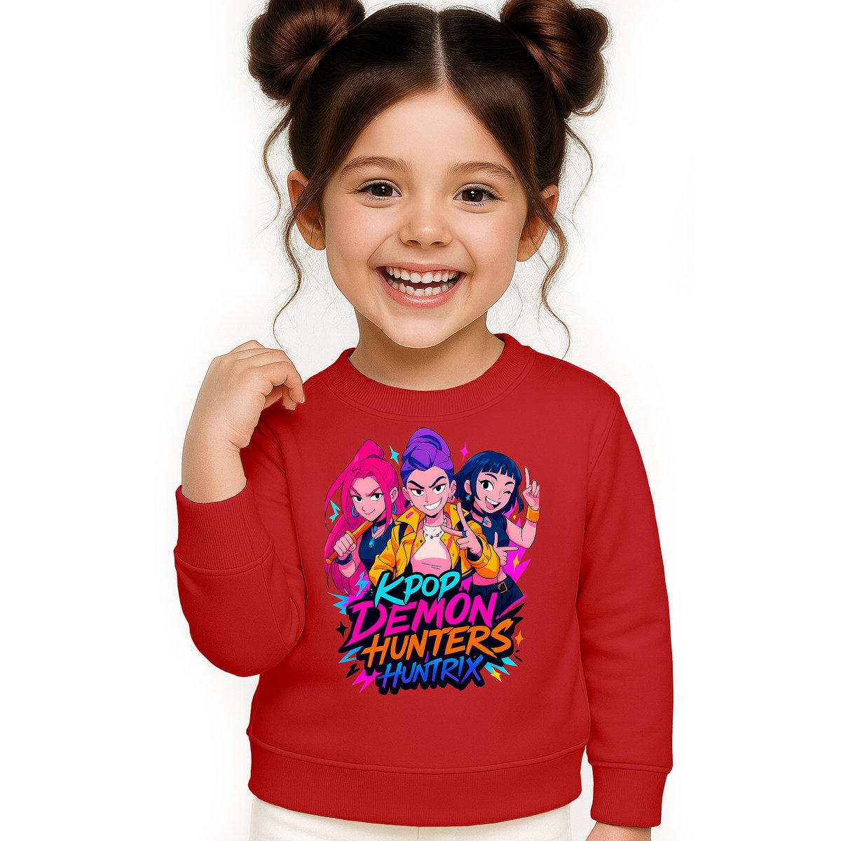 BLUZA DZIECIĘCA KPOP DEMON HUNTERS HUNTRIX 110-116 BAWEŁNIANA JAKOŚĆ