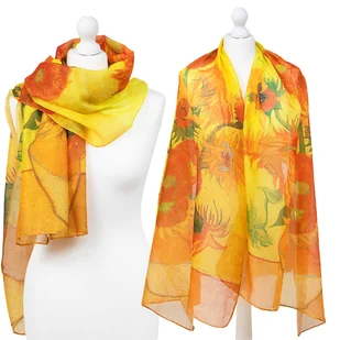 Duży Wiosenny Szal Chusta Apaszka Piękne Wzory Art - Sza-Art-2 - Apaszki i szaliki damskie - miniaturka - grafika 1