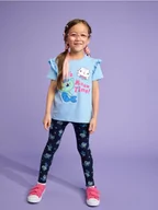 Spodnie i spodenki dla dziewczynek - Sinsay - Legginsy Koci domek Gabi - granatowy - miniaturka - grafika 1