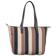 Torebki damskie - Torba Poppy Tote Stripe AW0AW16446 AEG (TH1176-a) Tommy Hilfiger - miniaturka - grafika 1