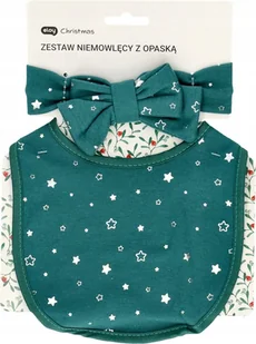 Śliniak ELOY Christmas materiałowy Odcienie zieleni - Śliniaki i fartuszki - miniaturka - grafika 1