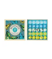 Zabawki interaktywne dla dzieci - Szklane kulki NIEBIESKIE MOTYLE MINIBOX-03 - miniaturka - grafika 1