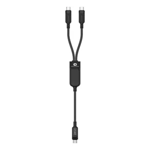 2w1 Kabel przewód podwójny USB-C - 2x USB-C 100W 480Mb/s - czarny ACEFAST - Kable USB - miniaturka - grafika 1