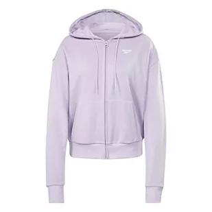 Reebok Damska bluza French Terry z zamkiem błyskawicznym, fioletowa Oasis, S, Fioletowa Oasis, S - Bluzy damskie - miniaturka - grafika 1