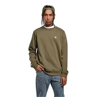 Swetry męskie - STARTER BLACK LABEL Męska bluza Essential Crewneck sweter z wyszywanym logo, okrągły dekolt z wysokiej jakości logo, rozmiary S do XXL, Darkolive, XL - miniaturka - grafika 1