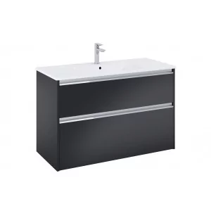 ROCA A852056532 Zestaw meblowy unik GAP PRO slim 100 cm Czarny mat - Szafki łazienkowe - miniaturka - grafika 1