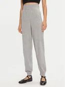 Spodnie damskie - PINKO Spodnie materiałowe 104316 A271 Szary Regular Fit - miniaturka - grafika 1