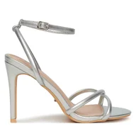 Sandały damskie - Sandały DeeZee F89725-61 Srebrny - miniaturka - grafika 1