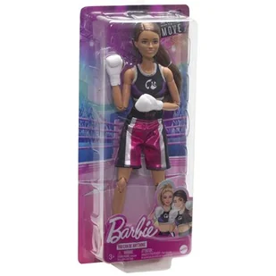 Lalka Barbie Made To Move sportowiec Bokserka HRG40 - Lalki dla dziewczynek - miniaturka - grafika 1