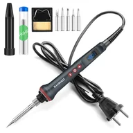 Multimetry - Handskit 927 90W Soldering Iron Kit Adjustable Temp 180-480°C LED Display Includes 5 Tips Solder Wire Stand for Electron - miniaturka - grafika 1