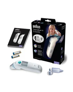 Braun ThermoScan 6 Infrared Thermometer IRT6515 Memory function Accuracy One Decimal °C White IRT6515 - Termometry - miniaturka - grafika 1
