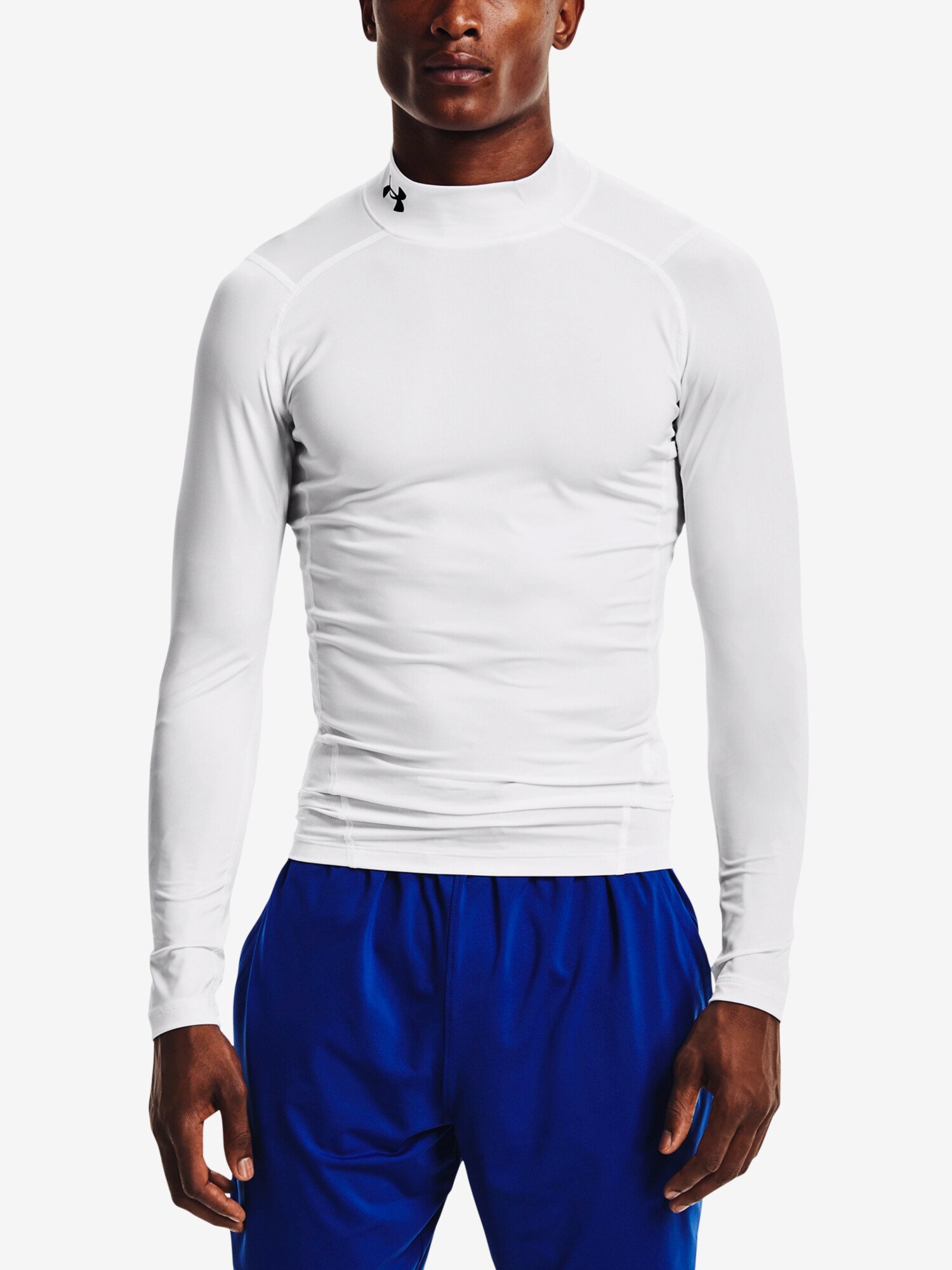Koszulka męska Under Armour HeatGear Comp Mock LS-WHT M